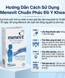 Hướng dẫn cách sử dụng Menevit chuẩn phác đồ y khoa - Chuỗi Nhà Thuốc Minh Châu
