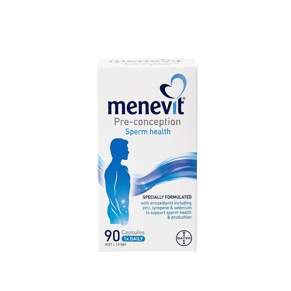 Thuốc bổ tinh trùng Menevit Pre-conception Sperm health 90 viên - Chuỗi Nhà Thuốc Minh Châu