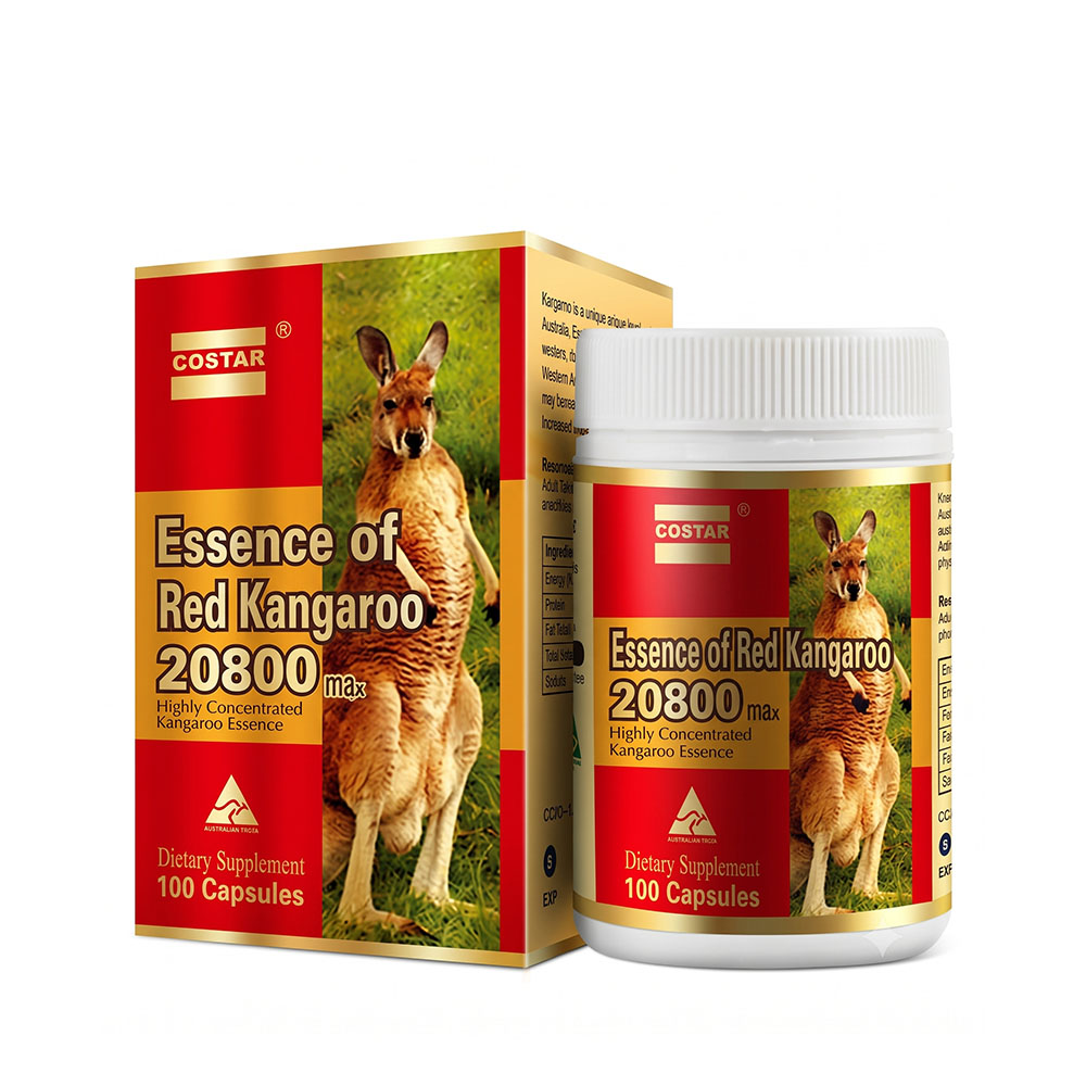Essence of Red Kangaroo 20800 max Costar Úc 100 viên - Chuỗi Nhà Thuốc Minh Châu