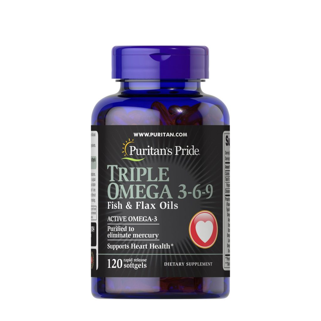 Puritans Pride Triple Omega 369 Fish Flax Oils-Bổ sung axit béo thiết ...
