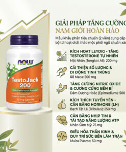 Thành phần cơ chế dược lý NOW TestoJack 200