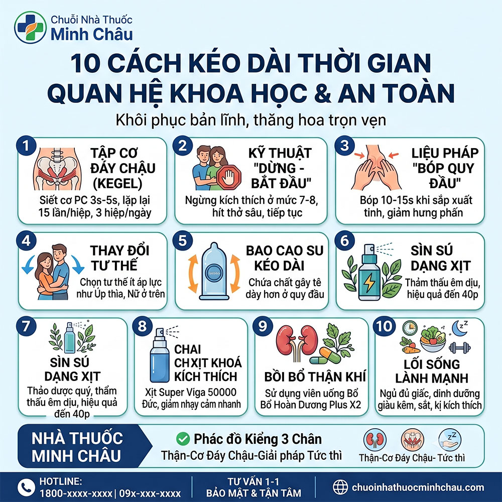 10 Cách Kéo Dài Thời Gian Quan Hệ Khoa Học An Toàn - Nhà Thuốc Minh Châu