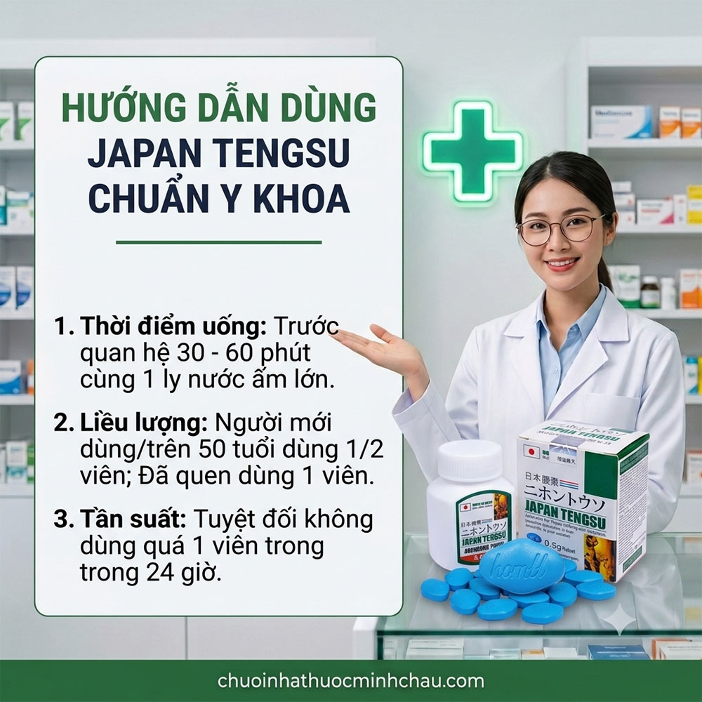 Hướng dẫn cách dùng Japan Tengsu chuẩn y khoa & liều dùng