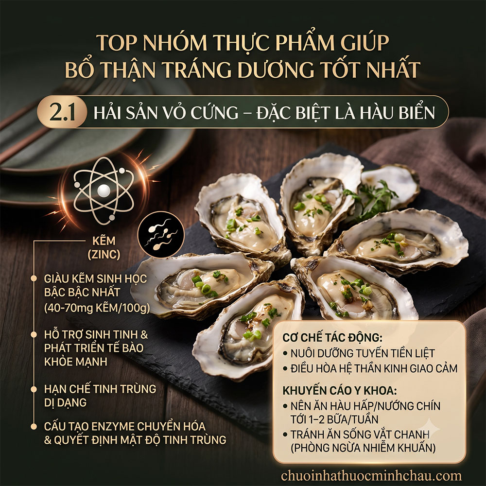 Ăn gì bổ thận tráng dương - Tác dụng của hàu biển giàu kẽm cho sinh lý nam theo Dược sĩ Minh Châu
