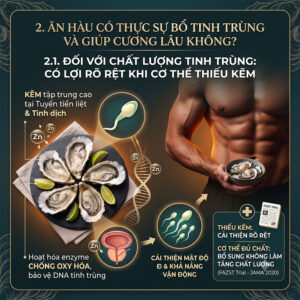 Ăn hàu có tác dụng gì cho nam giới - Cơ chế kẽm cải thiện chất lượng tinh trùng theo thử nghiệm FAZST JAMA