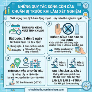 Cách đọc kết quả tinh dịch đồ - 4 quy tắc sống còn cần chuẩn bị trước khi xét nghiệm gồm thời gian kiêng xuất tinh và bảo quản mẫu