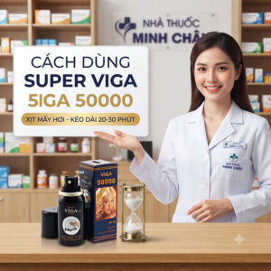 Dược sĩ Nhà Thuốc Minh Châu hướng dẫn cách dùng chai xịt Super Viga 50000 xịt mấy hơi để kéo dài thời gian