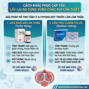 hướng dẫn cách khắc phục cấp tốc đang quan hệ bị xìu với liều khởi đầu Torfin 50mg và liều tiêu chuẩn Siloflam 100mg