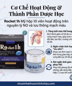 Cơ chế hoạt động thuốc Rocket 1h Mỹ hộp 10 viên - Chuỗi Nhà Thuốc Minh Châu