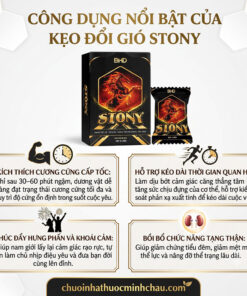 Công dụng kẹo Stony giúp kích thích cương cứng nhanh tăng hưng phấn và kéo dài thời gian yêu