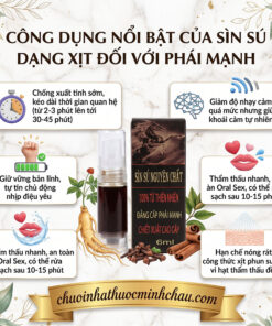 Công dụng sìn sú dạng xịt giúp giảm nhạy cảm quy đầu và kéo dài thời gian yêu từ 30 đến 45 phút