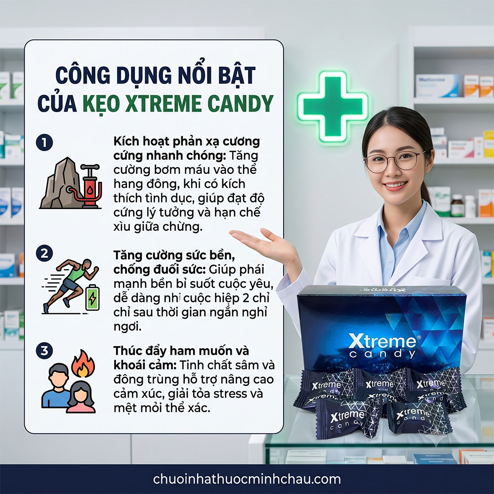Công dụng tăng cường sinh lực kẹo Xtreme Candy