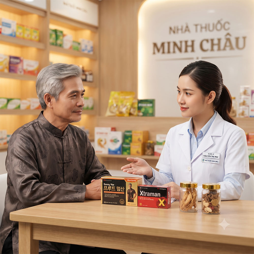 Dược sĩ Nhà Thuốc Minh Châu tư vấn lựa chọn thuốc cường dương an toàn cho người cao tuổi