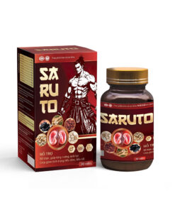 Hộp và lọ viên uống bổ thận Saruto 30 viên hỗ trợ tăng cường sinh lực và giảm tiểu đêm