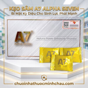 Kẹo sâm A7 Alpha Seven chính hãng hộp 10 viên - Chuỗi Nhà Thuốc Minh Châu