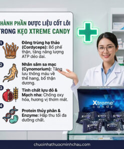 Thành phần dược liệu kẹo sâm Xtreme Candy
