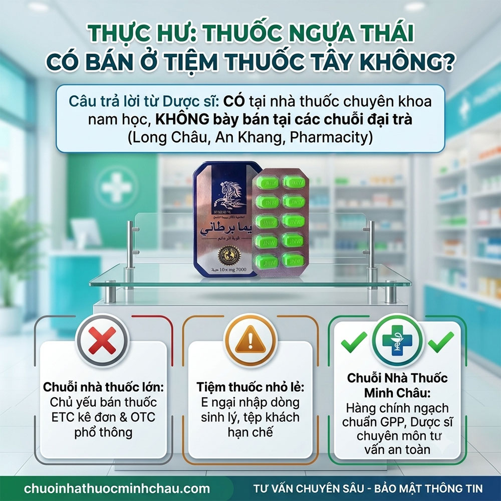 Thực hư thuốc Ngựa Thái có bán ở tiệm thuốc tây không - Chuỗi Nhà Thuốc Minh Châu