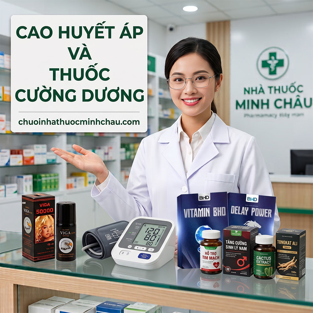 Dược sĩ Nhà Thuốc Minh Châu tư vấn lựa chọn thuốc cường dương cho người cao huyết áp an toàn chuẩn y khoa