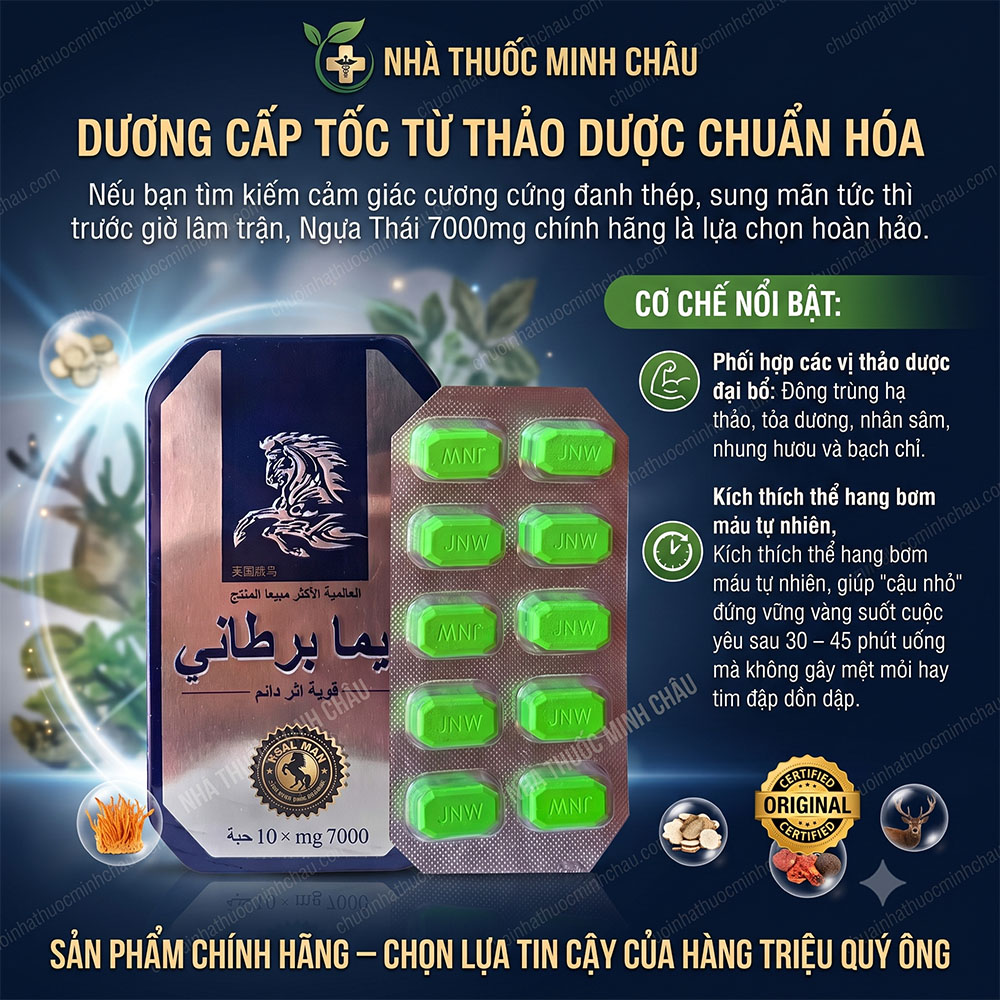 Thuốc Cường Dương Ngựa Thái 7000mg Chính Hãng