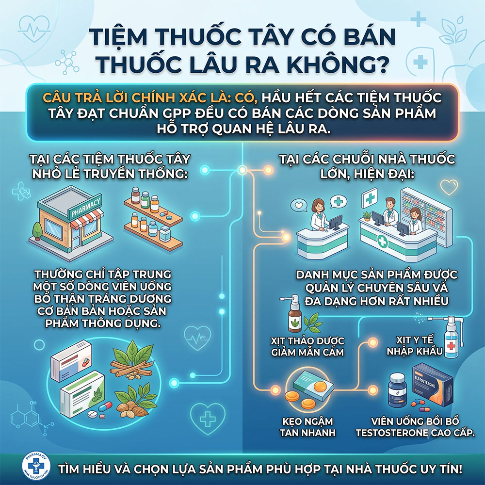 Tiệm Thuốc Tây Có Bán Thuốc Lâu Ra Không