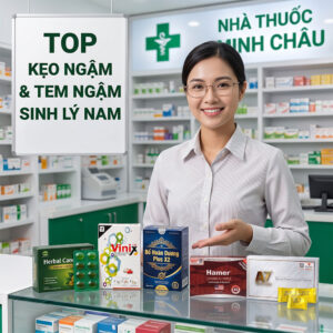 Top kẹo ngậm và tem ngậm sinh lý nam tốt nhất