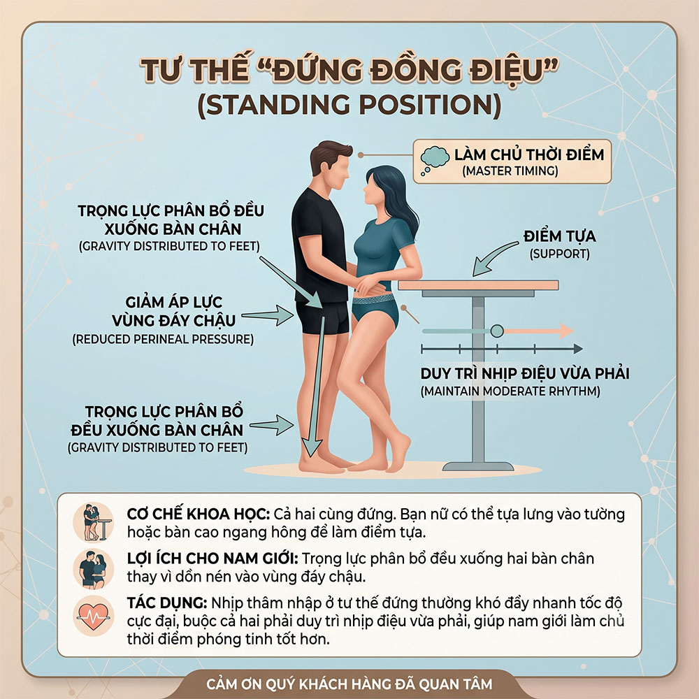 ư Thế Đứng Đồng Điệu Standing Position Kéo Dài Thời Gian Yêu