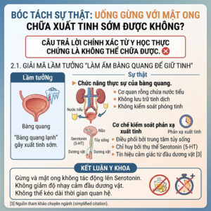 Uống nước gừng mật ong trước khi quan hệ - Bóc tách sự thật uống gừng với mật ong chữa xuất tinh sớm được không