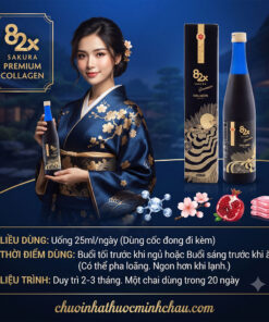 Hướng dẫn cách uống, liều dùng và liệu trình sử dụng nước uống 82x Sakura Premium Collagen đúng cách