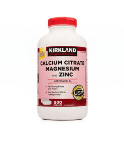 Lọ viên uống canxi hữu cơ Kirkland Calcium Citrate Magnesium and Zinc with Vitamin D3 500 viên của Mỹ