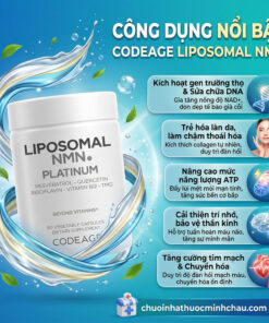 5 công dụng nổi bật của viên uống Codeage Liposomal NMN Platinum: sửa chữa DNA, trẻ hóa da, nâng cao năng lượng ATP, bảo vệ thần kinh và tim mạch