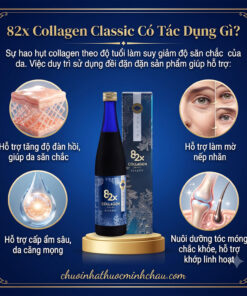 Tác dụng và công dụng làm đẹp da của nước uống 82x Collagen Classic 500ml Nhật Bản[cite: 13]