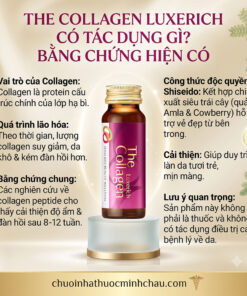 Tác dụng và bằng chứng khoa học của nước uống Shiseido The Collagen Luxerich
