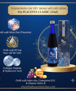 Chi tiết thành phần dưỡng chất trong mỗi liều dùng nước uống 82x Placenta Classic 500ml Nhật Bản