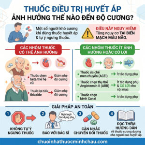 Thuốc điều trị huyết áp ảnh hưởng thế nào đến độ cương và 4 bước xử trí an toàn