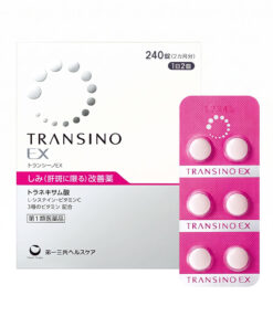 Hộp và vỉ viên uống trị nám trắng da Transino EX 240 viên chính hãng Daiichi Sankyo Nhật Bản tại Chuỗi Nhà Thuốc Minh Châu