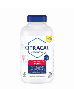 Lọ viên uống canxi hữu cơ Citracal Maximum Plus Calcium Citrate with Vitamin D3 280 viên của Mỹ